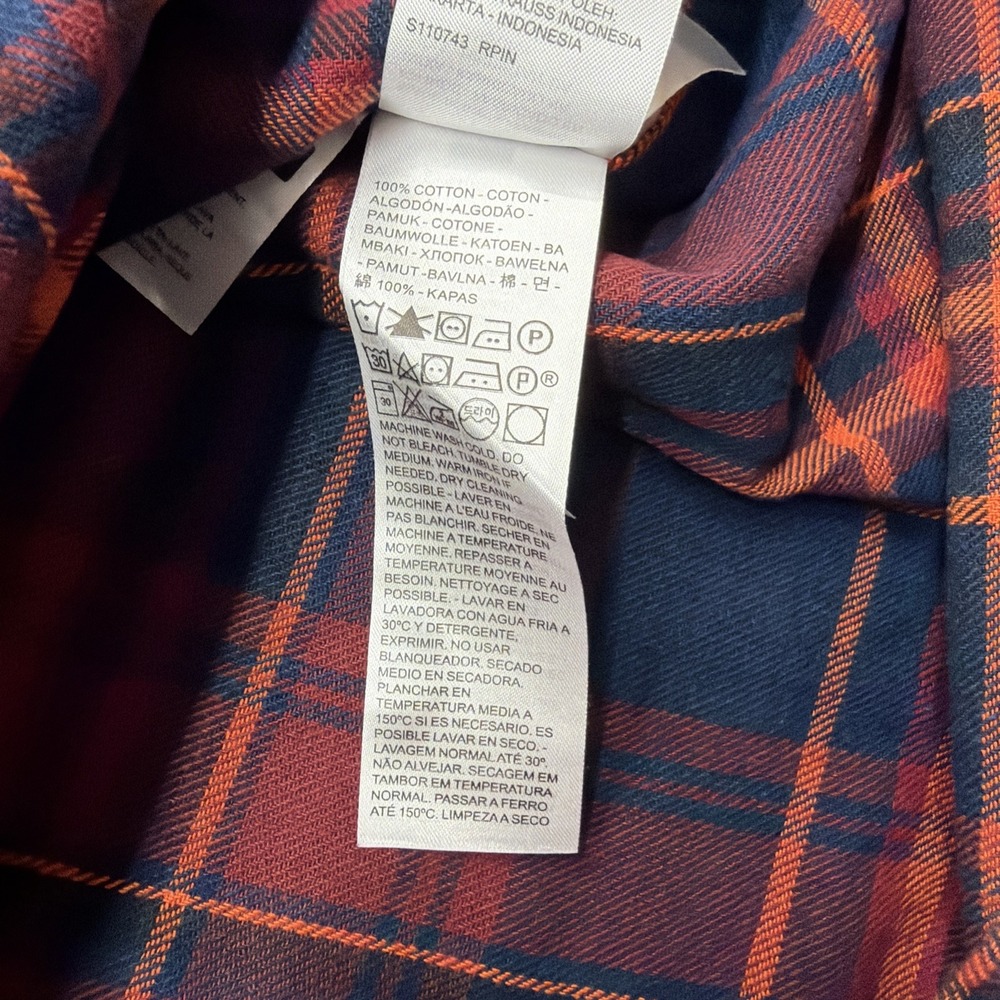 Levi's Men's Small Albemarle Long Sleeve Flannel Shirt Night Sky Soft Western - Picture 6 of 10